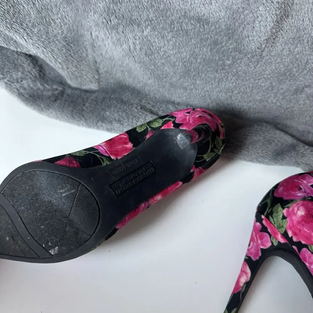 Women’s‎ Pink Floral Print Heels By Christian Soriano Size 7
